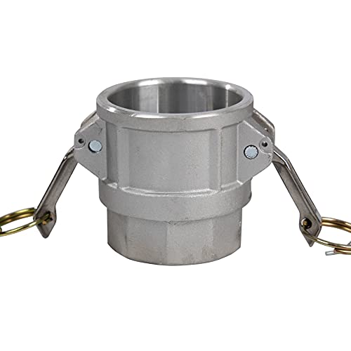 2 pcs Aluminum Camlock (2" part D) Cam & Groove Hose Fittings, cam Lock Fittings Female Coupler x Female NPT Thread cam Lock Fittings camlock Coupling (2'')