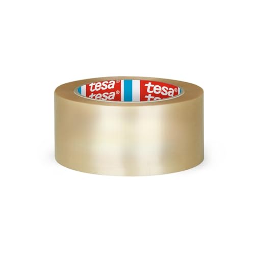 Dpm tapes - Nastro da Imballaggio Sostenibile Tesa 60418, Extra Lungo, 85% PET Riciclato, Senza Solventi, Pacchi, Traslochi, Spedizioni, Sigillatura Garantita <25 kg - Trasparente - 132 m x 50 mm