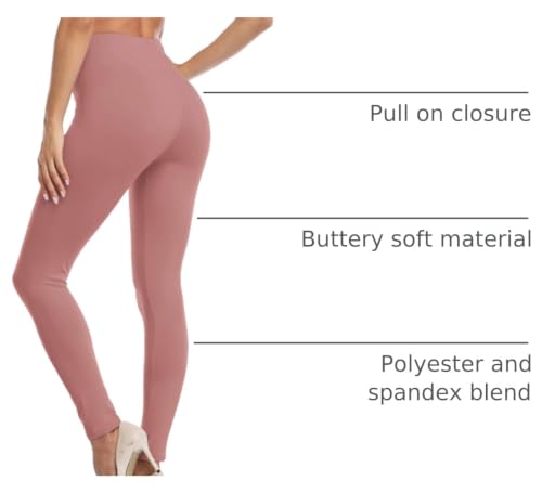 Image of Kotii Women's Soft Full Length Leggings High Waist Ankle Length Leggings Pants Tights
