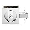 Pocket Door Lock with Key,Privacy Door Hardware Suitable for Bathroom Bedroom etc Recessed 2 Sided, 2 3/8" Backset, Invisible Hardware for 1 3/8” to 2 3/16” Thickness Door (Sliver)