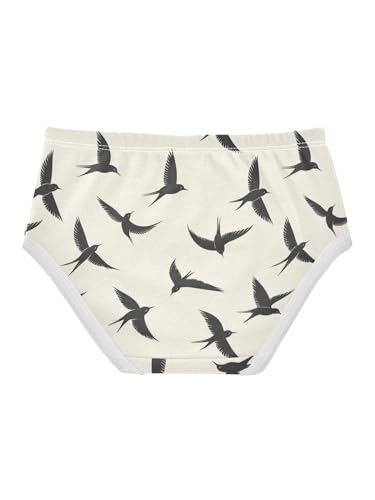 ZZKKO Farmhouse Swallow Silhouette Girls Underwear Toddler Panties for Girls Comfort Brief Size 2-8T2