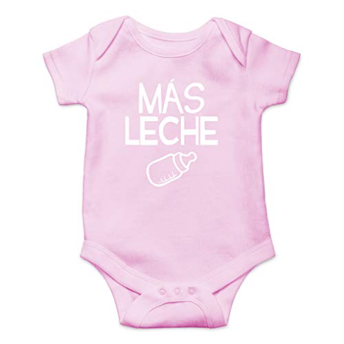 Image of AW Fashions Mas Leche Baby Bodysuit Funny Adorable Unisex Boys Girls Newborn Outfit Cute Romper Clothing
