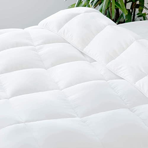 Image of LINENWALAS White Duvet in 30% Feather and 70% Goose Down Duvet Cover wiith Pillow Cover in Single Size - White (Single 60 inchx90 inch, Duvet)