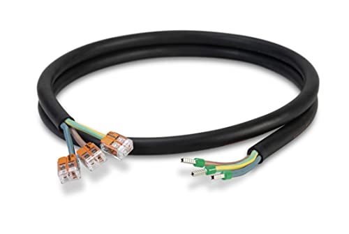 RADIOLA 1,5M Cuisson Câble de Raccordement de Cuisinière pour Plaque de Cuisson, Four, Cuisinière Norme NFC 63-023 ENEC05 RoHS Connecteurs x3 Bornes 6 mm²,...