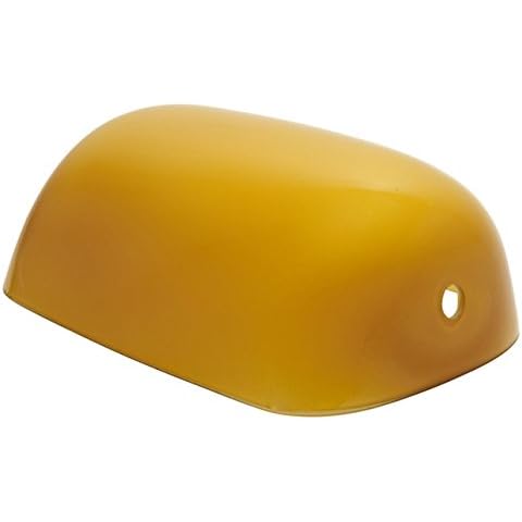 Upgradelights® Amber Replacement Glass Banker's Shade Cover