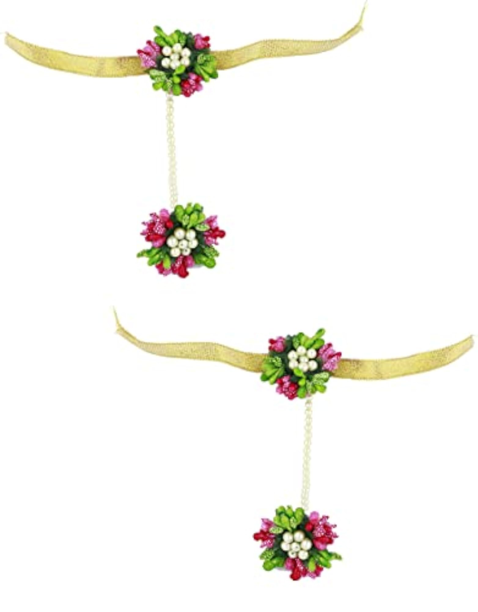 Traditional Bridal Flower Combo Set for Haldi & Mehndi