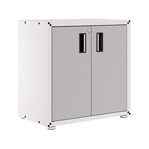 itbe for Home Ready-to-Assemble Steel Cabinet with Two Doors (White and Grey) Cover