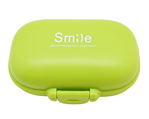 Meta-U- 4 Compartments Pill Case- PP Plastic- for Vitamins |Probiotics | Fish Oil | Calcium Chewables- Pill Organizer for Travel | Daily Dose | Emergencies- 1 Pcs (Green)