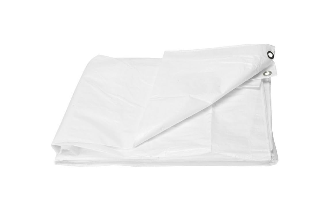 Clothing Estates White Tarpaulin Strengthened Waterproof Strong Multipurpose Economic Tarp Sheet 90G/Sm - For Farm Garden Garage Leisure Camping (3 X 3 M / 10' X 10')
