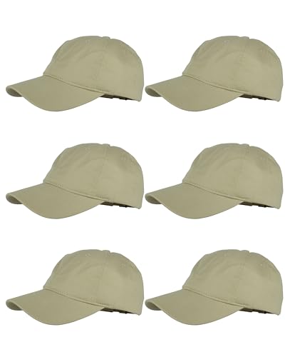 Image of Gelante Cotton Twill Washed Unstructure Baseball Cap - Adjustable Blank Hat for Men Women - Wholesale Bulk Lot of 6 Pack