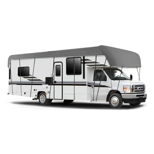 NEWFUN Bache Camping Car, Housses pour Camping-Car et Caravane, Couverture Universelle 210D pour Caravane Universelle, Protection Solaire, Protection Contre Le...