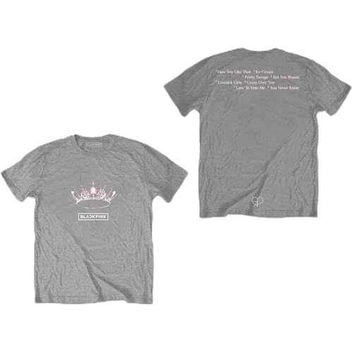 Image of Blackpink The Album - Crown Official Tee T-Shirt Mens Unisex (XX-Large) Grey