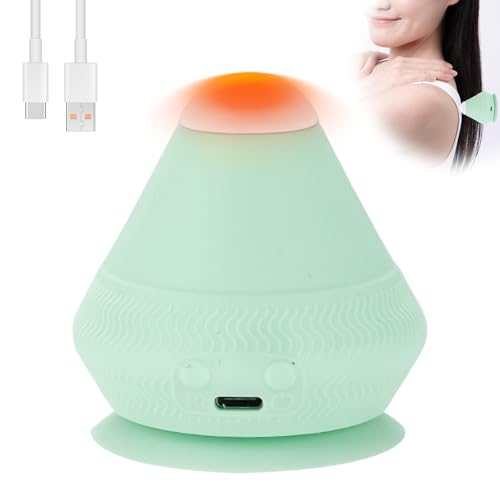 Asfrode Eléctrico gatillo punto gatillo, calentador de puntos gatillo, masajeador con ventosa, bola de masaje para dolores musculares, compresa caliente de la espalda, cuello, brazos, hombros