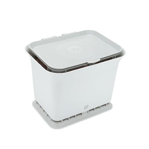 Full Circle Fresh Air Odor-Free Kitchen Compost Bin, Gray