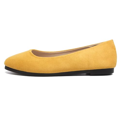 Image of Dear Time Women's Flats Comfortable Slip On Ballet Flats Soft Solid Casual Shoes