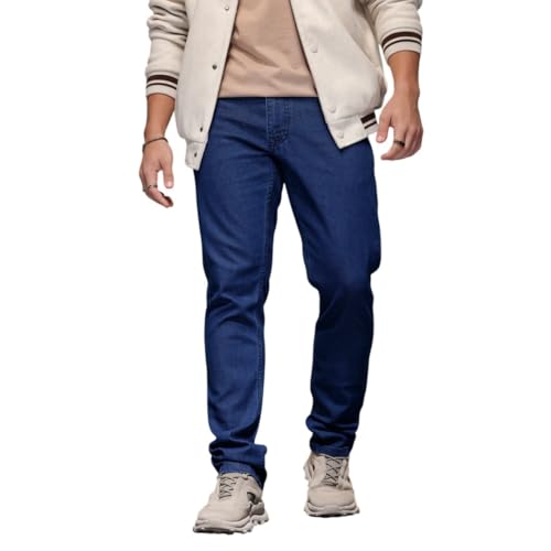 Image of WROGN Men Cotton Blend Jeans | Solid | Mid Rise | Slim Fit