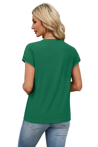Image of Alaroo Womens Summer Tops Short Sleeve Shirts Crew Neck Tshirt Cute Trendy Tunic Blouses (S-3XL)