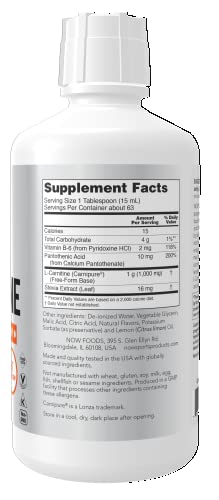 Now Foods Sports, Liquid L-Carnitine, Citrus, 1,000 Mg, 32 Fl Oz (946 Ml) #TOP1