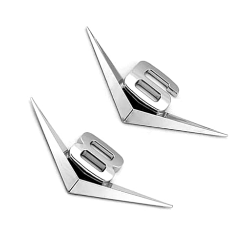 HORIALENCE 2Piezas Emblema Metálico para Coche Kit de Decoración de Carrocería Calcomanías de Vehículo Accesorio Exterior para de Automóviles