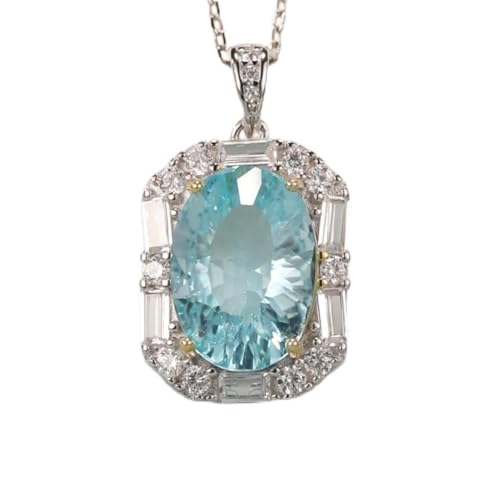 Collier en topaze naturelle améthyste citrine pendentif argent S925 pierres colorées