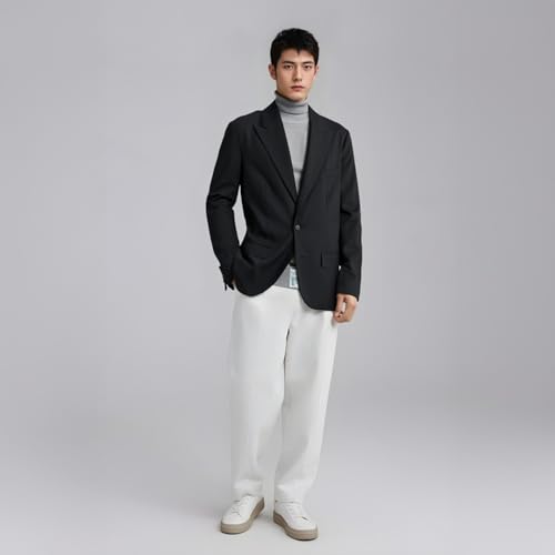 Men's Single Breasted Suit Prom Business 2-Piece Peak Lapel Tuxedos for Banquet4