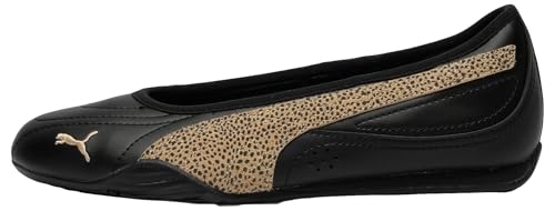 PUMA Damen Catch Soleil Topcat Ballerina Sneakers 39 Black Toasted Almond Gold Beige
