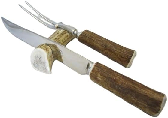 Elk antler stag handled Carving Set
