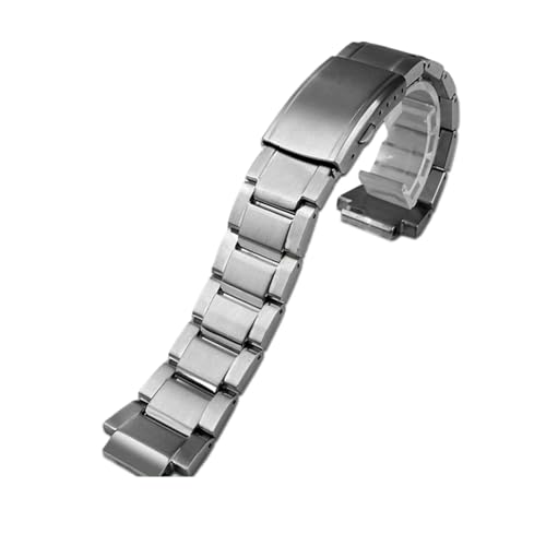 Bracelet montre acier inoxydable compatible Casio GST-B200, accessoire métal argenté homme