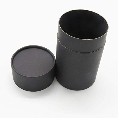 Image of WENPACK 12pack Paperboard Tube with Lid Round Cardboard Box Container (2.84 inch D*4.4 inch H, Black)