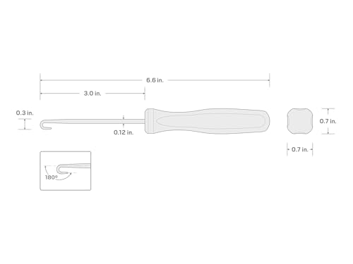 Image of TEKTON 180-Degree Blunt Hook | PNH24106