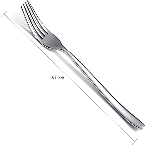 Image of Dinner Forks Food Grade Stainless Steel Silverware Forks,Table Forks,Flatware Forks Mirror Finish & Dishwasher Safe,Use for Home,Kitchen or Restaurant (Silver, Set of 12)