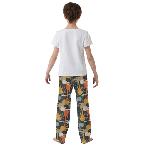 ZZKKO Musical Instruments Guitar Boys Pants for Kids Jogger Pants with Pockets S-XL3