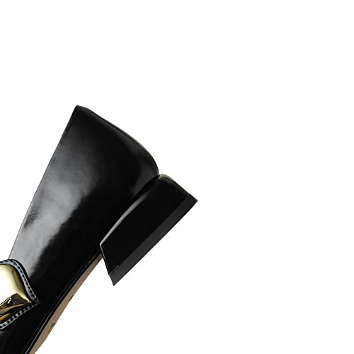 TinaCus Genuine Leather Square Toe Handmade Metal Heart Women's Flat Mary Jane Shoes4