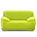 Produktbild ChicSoleil Elastischer Sofabezug Sofa-Überwürfe 1/2/3/4 Sitzer Sofahusse Spannbezug Bezug Decke für Sofa Couch Sessel mit Armlehne (Grün, 2 Sitzer)