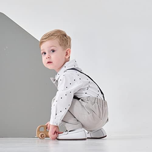 Boys Clothes Set Toddler Kids Gentlemen Suit Long Sleeve Bow Tie Shirts Suspenders Pants Outfits 4 31gWhvPt2RL. AC