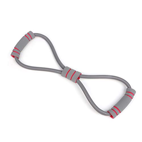 LIQIN Yoga Tensioner Back Trainer Elastic Elastic Rope Household Shoulder Neck Stretching Belt Fitness Equipment Exercise Arm (Color : Gray)