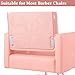 MIMWOW 4 Pcs Salon Chair Cover, Clear Barber Salon Chair Back Covers, Plastic Chair Covers Protectors for Most Standard Salon Chairs Office Chairs, Prevents Damage to Salon Spa Chair, Pink