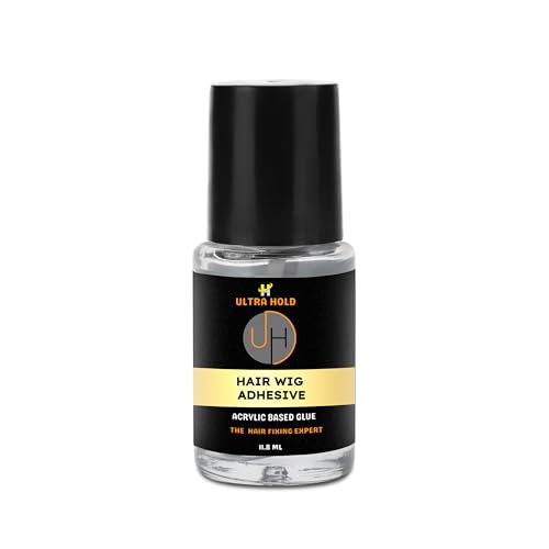 Image of Ultra Hold Hair Patch Adhesive Glue | Long-Lasting Stronghold Hair Patch Glue for Men & Women Waterproof Acrylic-Based Wig Adhesive with Applicator For Hair Extension & Lace Wig (11.8 ml)