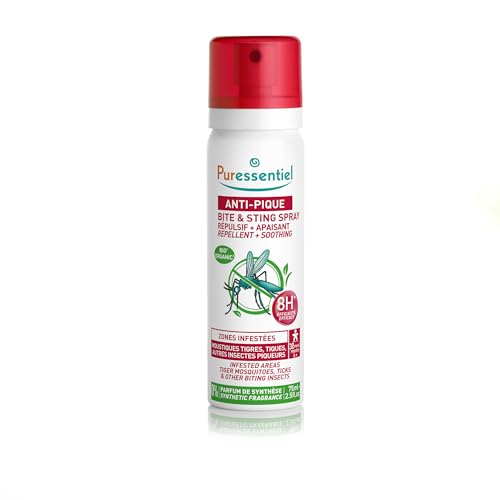 Puressentiel Spray Répulsif et Apaisant – Moustiques, insectes et tiques – Corps et visage –...