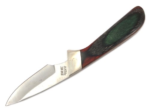 Forney 65050 Bear And Son Cutlery Camo Wood Invincible Skinner Knife With Leather Sheath, 6-5/8-Inch, Camouflage Wood #TOP9