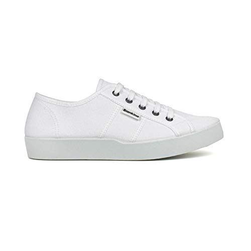 St. Tropez Sustainable Sneakers for Women - Classic Style Breathable Eco Canvas Upper, Comfy Low Wedge Rubber Sole, Artisan Crafted and Handmade Shoes, Made in Europe