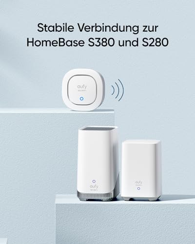 eufy Security Sirene, 105dB kabelloser Alarm, IP65 Wetterfest, mit Fernalarmierung, 2 Jahre Batterielaufzeit, Homebase 2 & 3 kompatibel, App Steuerung, HomeBase Erforderlich