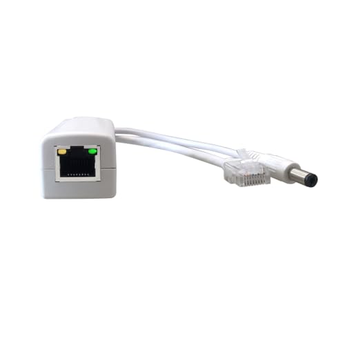 4-Pack Gigabit PoE Splitter Convertidor, Salida 12V DC, Compatible IEEE 802.3 af/at, 10/100/1000Mbps, Conector 5.5mm x 2.1mm, para Cámara IP, AP, Nodo WiFi, Teléfono IP y más, Blanco miniatura 2