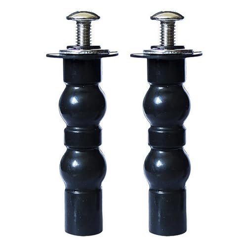 CTWHA 2PCS Toilet Seat Black Rubber Expansion Screws Double Ball Toilet Seat Hinge Screw Toilet Bolt Rubber Sleeve Toilet Seat Fixing Bolt SUS 304 Stainless Steel