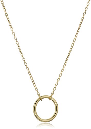 Amazon Collection Sterling Silver Open Circle Necklace, 16