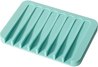 Urbanstrive Soap Dish Shower Waterfall Soap Tray Soap Saver Soap Holder for Bathroom, Kitchen, Counter Top, Flexible Silicone, Keep Soap Bars Dry, Easy Cleaning (Gray)