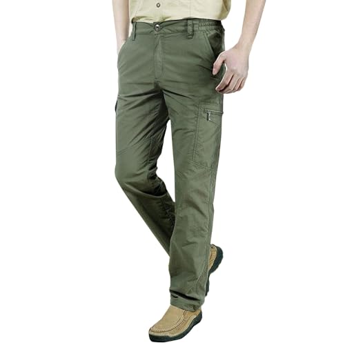 Pantalon de sport multipoches taille haute avec fermeture bouton vers le bas