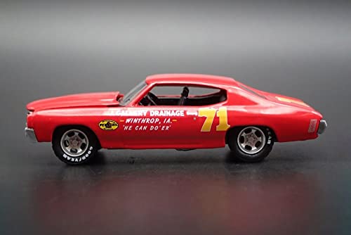 Modelo a Escala 1:64 Chevrolet Chevelle 1972 Rojo miniatura 3