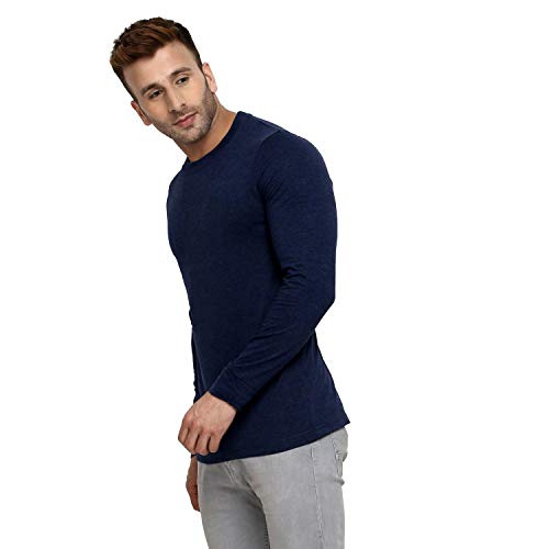Image of LAZYCHUNKS Men's Cotton Full Sleeve T-Shirt | Round Neck Men's Tshirt