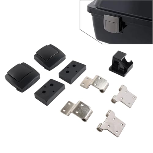 Bacar 2 Pcs Cerraduras para Baúl Trasero en Aluminio + ABS Negro y Plateado para Harley Electra Glide Classic (EFI) - FLHTC 2007-2013 miniatura 4